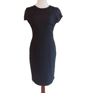 Maggy London Black & Lace Sheath Dress 6P